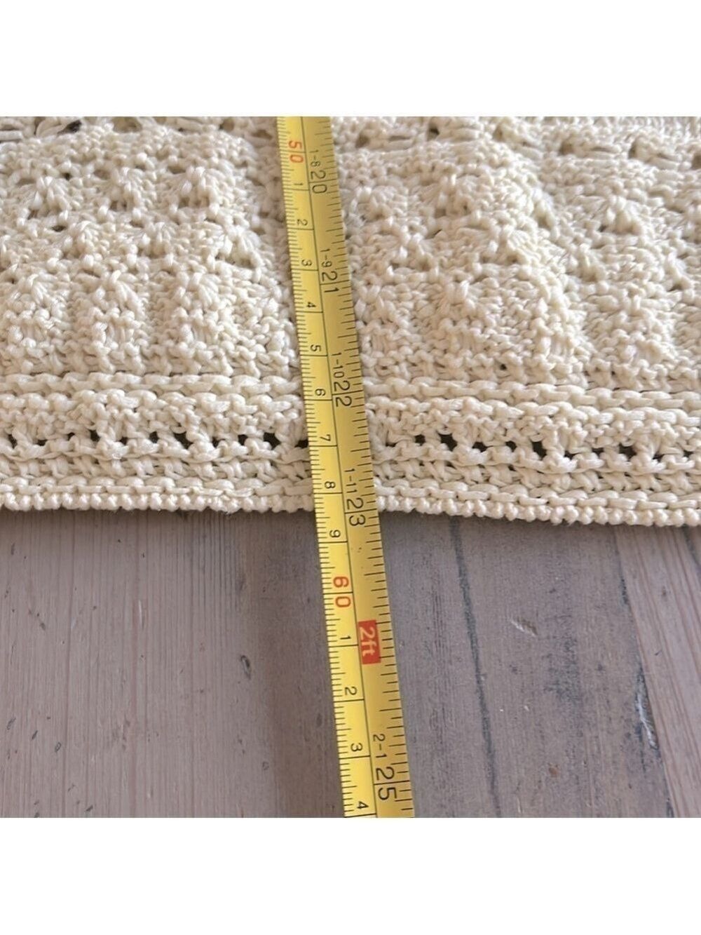 NWT. VINCE Lace Patchwork Pullover Organic Cotton Sweater in Pale Yellow size L - Picture 9 of 11